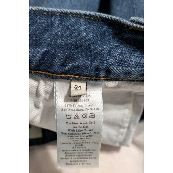 Everlane The 90's Loose Straight Jeans Women's 34x32 Medium Wash EUC‎ - Picture 5 of 9